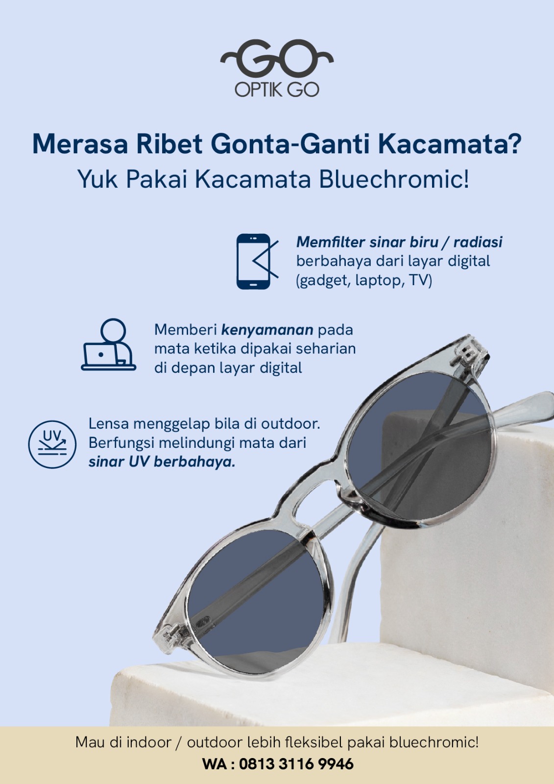 Kacamata Bluechromic: Manfaat dan Praktis untuk Aktivitas Sehari-hari